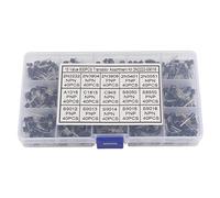 Jspondivague 600pcs Mixed Transistors to - 92 Assortment Kit, Semiconductor Triode Components, 15 Types NPN PNP Transistors for Electronics Hobbyists, DIY Circuit Projects, with Compact Storage