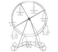 Jspondivague Ferris Wheel Cupcake Stand, Dessert Carrier Display Holder, 8 - Cup Stainless Steel Cake Stand for Restaurants, Dessert Shops, Theme Parties and Celebrations