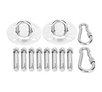 Jspondivague Stainless Steel Hammock Fixing Kit, Swing Hanging Kit with Ceiling Mounting Plate and Snap Hook, Heavy Duty 1000 kg Load Capacity for Yoga Hammock Indoor Outdoor Use