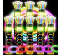 JSronms 800 Ultra Glow sticks bulk party pack，8" Neon Glowsticks Easter Party Favors，Glow sticks for kids，Halloween Glow in the Dark Party Supplies Pack、With Bracelets and Necklaces