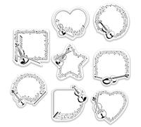 JSRQT 30 Packs Music Themed Sticky Notes 240 Sheets for Women Teacher Funny Self-Adhesive Violin Gift Cute Office Supplies Heart Refrigerator