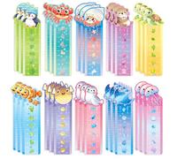 JSRQT 30 PCS Paper Bookmark Cute Animal Book Mark Markers Page Clips with Ruler Funny Personalised Cardboard for Girls Lover Gifts Teens Bulk Educational End Year Decorate School Rewards