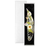 JSRQT Bookmark Feather, Teacher Gifts for Book Lovers, Pressed Flowers Resin Bookmarks, Book Marks Women, Personalised Bookmark, Cute Reader Accessories Bookish Gifts, Pressed Flower Bookmarks