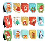 JSRQT Christmas Bookmarks Bulk 36 Pack Magnetic Bookmarks for Women Students Lovers Magnetic Book Mark Xmas Gifts Cute Santa Claus Snowman Elk Assorted Clip Cartoon Page Markers Winter Holiday