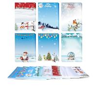 JSRQT Christmas Sticky Notes Set Winter Scene Self-Adhesive Memopads Essentials Xmas Gifts Removable Stationery Self Stick Notepad Snowflake Snowman for Writing Student Teacher School Refrigerator