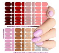 JSRQT Nail Polish Stickers Full Nail Wraps Glitter Nail Art Polish Decals Tips with Nail File Self-Adhesive Nail Stickers Shine Full Wraps Nail Stickers Decals DIY Nail Art Decoration for Women Girls