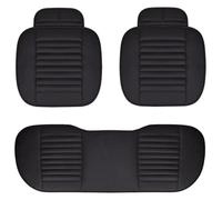 JSRVQKMS Front Car Seat Covers For Cushions Protecto PU Leather Car Seat Cover 1 Or 5 Interior Truck Suv Van Accessories Support(Black 5 Seat)