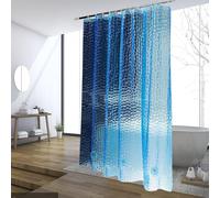jssablo Blue 72x72 Shower Curtain Liner, 100% Waterproof EVA 3D Shower Curtain for Shower Stall, Bathtubs