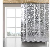 jssablo Blue Shower Curtain Liner, 72x72, Waterproof EVA 3D Shower Curtain for Shower Stall, Bathtubs