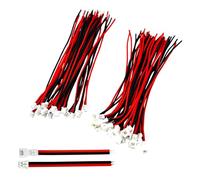 JST 1.25 mm 2Pin Micro Male Female Connector Plug with 100mm Wire Cables for Indoor 3D Plane Twinkle Light LED Belt Light (20Pairs JST 1.25 mm Cable)