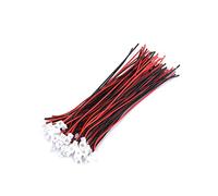 JST Connector 1.25mm 2 Pin Male Female Plug with Wires, 100mm Tin Plated Copper, 20 Sets for DIY Electronics Circuit Board Projects