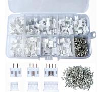 JST Connector Kit, JST-PH, 2 mm Pitch Female Pin Header, Adapter Cable Plug, Male and Male (2/3/4 Pin) Pack of 450