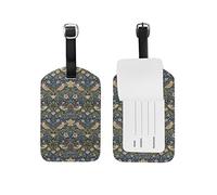 JSTEL William Morris Prints Luggage Tags Suitcase Labels Travel ID Identifier Privacy Cover