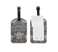 JSTEL William Morris Prints Luggage Tags Suitcase Labels Travel ID Identifier Privacy Cover