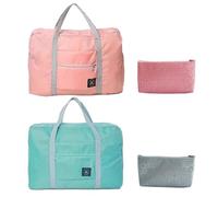 JSTHHTT 2 Pcs Cabin Bag Underseat Travel Bag Holdall Bag Carry on Hand Luggage Weekend Bag for Women and Men, Large Capacity Portable Foldable Travel Lightweight Waterproof Overnight Bag, Duffle Bag