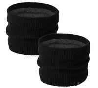 JSTHHTT 2 PCS Neck Warmer for Men, Neck Warmer Windproof Thermal Knitted Snood Scarf, for Men Windproof Thermal Knitted Neck Snood, Neck Warmer, for Outdoor Sport Black Snoods for Men