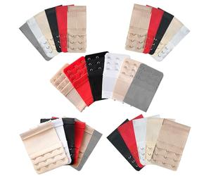 JSTHHTT 28 Pcs Bra Extenders 2 Hook / 3 Hook / 4 Hook Elastic Bra Strap Extensions, Bra Extensions 2/3/4 Hook, Bra Strap Extenders, Women's Bra Extender 2/3/4 Hook Soft Bra Extension Strap