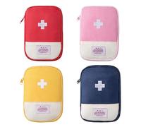 JSTHHTT 4 Pieces First Aid Bag Empty Medicine Bags for Travelling, Mini First Aid Kit First Aid Kit Bags, Medicine Storage Bag Travel Medicine Bag Built-in Compartment, for Outdoor Camping, Travel
