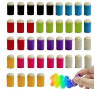 JSTHHTT 40 Pieces Finger Sponge Daubers, Finger Sponges for Painting, Finger Painting Sponge Set, Kids Finger Painting Tools, Finger Paints Sponges, for Kids Arts and Crafts, Multicolor