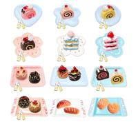 JSTHHTT 50 Pieces Miniature Dolls House Food Accessories, Pretend Play Food Set, Mini Pretend Foods Play, Miniature Kitchen Accessories for Barbie Doll House Kids Daughter Adult