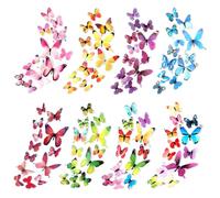 JSTHHTT 84PCS 3D Butterfly Wall Stickers 3 Sizes Butterfly Wall Decals Room, Butterfly Stickers, Butterfly Decorations, Butterflies Decor for Kids Bedroom Wedding Decor DIY Gift, Butterfly Wall Decor