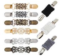 JSTHHTT 9 Pcs Cardigan Clips for Women, Waist Cincher Clip, Vintage Cardigan Shawl Clips, Fit Dress Cinch Clips Set, Brooch Shirt Clips, for Women Ladies Cardigan Dresses Jacket Clothes