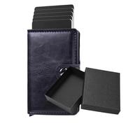 JSTHHTT Credit Card Holder, Card Holder with Money Pocket Pop Up Wallet, RFID Blocking Slim Wallet, Card Holder Wallet, Contactless Card Protector, Black Bank Card Case Holds 6 Cards and Notes
