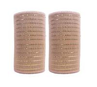 JStnana 2 Rolls Black Mesh Ribbon for Wreath Crafts, 6 Inch x 30FT Per Roll Metallic Foil Deco Mesh Rolls Decorative Mesh Fabric for Spring Bee Halloween Wreath Garland Swag Basket Home Party Decor