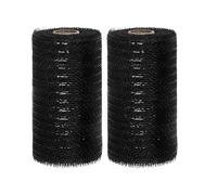JStnana 2 Rolls Black Mesh Ribbon for Wreath Crafts, 6 Inch x 30FT Per Roll Metallic Foil Deco Mesh Rolls Decorative Mesh Fabric for Spring Bee Halloween Wreath Garland Swag Basket Home Party Decor