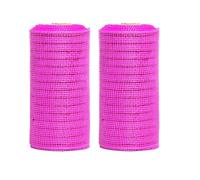 JStnana 2 Rolls Hot Pink Mesh Ribbon for Wreath Crafts, 6 Inch x 30FT Per Roll Metallic Foil Deco Mesh Rolls Decorative Fabric Rolls for Christmas Tree Wreath Garland Swag Basket Home Party Decor