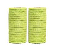 JStnana 2 Rolls Light Green Mesh Ribbon for Wreath Crafts, 6 Inch x 30FT Per Roll Metallic Foil Deco Mesh Rolls Decorative Fabric Rolls for Spring Christmas Tree Wreath Garland Swag Basket Decor