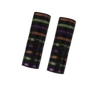 JStnana 2 Rolls Orange Purple Green Stripe Mesh Ribbon for Wreath Crafts,10 Inch x 30FT Metallic Foil Deco Mesh Ribbon Fabric Mesh for Thanksgiving Halloween Holiday Front Door Wreath Decorations