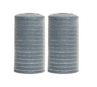 JStnana 2 Rolls Sliver Mesh Ribbon for Wreath Crafts, 6 Inch x 30FT Per Roll Metallic Foil Deco Mesh Rolls Decorative Fabric Rolls for Christmas Tree Wreath Garland Swag Basket Home Party Decor