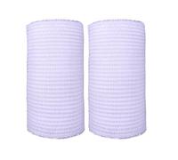 JStnana 2 Rolls White Mesh Ribbon for Wreath Crafts, 6 Inch x 30FT Per Roll Deluxe Metallic Foil Deco Mesh Rolls Decorative Fabric for Christmas Tree Wreath Garland Swag Basket Home Party Decor