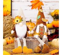 JStnana 2Pcs Autumn Gonk Gnomes Plush Decorations, Handmade Swedish Tomte Gonk Gifts Farmhouse Scandinavian Figurine Dolls Home Decor for Thanksgiving Christmas New Year Winter Decor (Autumn A)
