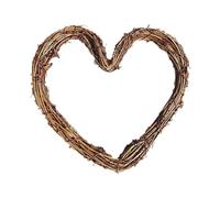 JStnana Heart Grapevine Wreath for Crafts, 8 inch Christmas Wreath Grape Vine Wreath Plain Wreath Frame Ratten Wreath Base for DIY Fall Halloween Christmas Winter Holiday Door Wreath Making Supplies