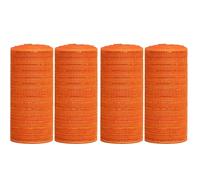 JStnana Orange Deco mesh 6 inch, 4 Rolls Fall Thanksgiving Mesh Ribbon 30 Feet Each Roll Metallic Foil Decorative Mesh Rolls Fabric DIY Craft Wreath Making Supplies for Halloween Wreath Swags