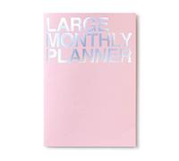 JSTORY Large Monthly Planner Lays Flat Undated Year Round Flexible Cover Goal/Time Organizer Thick Paper Eco Friendly Customizable Stitch Bound A4 16 Months 18 Sheets Pink
