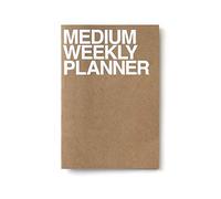 JSTORY Medium Weekly Planner Lays Flat Undated Year Round Flexible Cover One Size Kraft