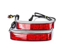 JSTVCUI Rear Tail Plate Light For FLHR FLHRXS Ro&ad King Touring 2014 2015 2016 2017 2018 2019 Saddlebag Luggage Tail Turn Signal Light Run Brake Rear Lamp