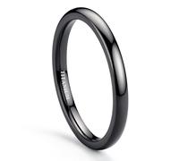 Jstyle 2mm 4mm 6mm Titanium Wedding Band Rings for Women Men Silver/Black/Gold Plated Domed High Polish Stackable Rings Engagement Statement Promise Wedding Band Ring Comfort Fit 6-13 Not Tarnished, 4