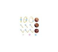 Jstyle Opal Nose Rings Set for Women Men Hypoallergenic 316L Stainless Steel Nose Studs 20G Opal CZ Nose Rings Hoops 8/10MM Septum Cartilage Helix Rook 2nd/3rd Earlobe Lip Piercings, Stainless Steel