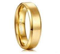 Jstyle Titanium Wedding Ring for Men - 6MM/8MM Hypoallergenic Lightweight Mens Wedding Bands with Zero Maintenance Brushed Surface Polished Edges Mens Engagement Ring Comfort Fit Size 7-13, 8 UK