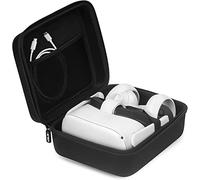 JSVER Case for Meta Quest 3S/Quest 3/Quest 2,VR Headset Carrying Case for Quest 3 VR Gaming Headset EVA Storage Protective Bag for Oculus Oculus Go/Oculus Quest Game Controller Kit