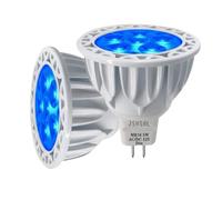 JSVSAL MR16 GU5.3 LED Light Bulb,Blue,5W 12V,Dimmable,2-Pack