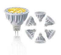 JSVSAL MR16 LED Light Bulb 5W Replace 50W Halogen Equivalent,Dimmable,2700K Warm White, AC/DC 12 Volt,GU5.3 Bi-Pin Base,40 Degree Spot Lighting for Indoor/Outdoor Landscape Track Bulbs,6-Pack