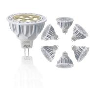 JSVSAL MR16 LED Light Bulb 5W Replace 50W Halogen Equivalent,Dimmable,4000K Natural White, AC/DC 12 Volt,GU5.3 Bi-Pin Base,40 Degree Spot Lighting for Indoor/Outdoor Landscape Track Bulbs,6-Pack