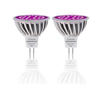 JSVSAL Plant Grow Light Bulb,6W 12V Full Spectrum,MR16 GU5.3 Base,2-Pack