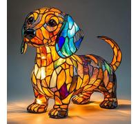 JSvsza Corgi Lamp, French Bulldog Lamp, Dachshund Lamps, Pug Lamps, Dog Series Art Night Light, Cute Pet Dogs Themed LED Table Lamps, Animal Light Home Decor, Fun Gift for Dog Lovers, Dachshund