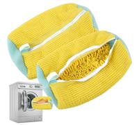 JSvsza Shoe Washing Machine Bag Fluffy Fibers Keep 360° Wrap-around Cleaning, Sneaker Shoe Laundry Bag for Washer and Dryer,Reusable Shoe Cleaning Bag for Shoes, Sneakers, Trainers, Tennis Shoes